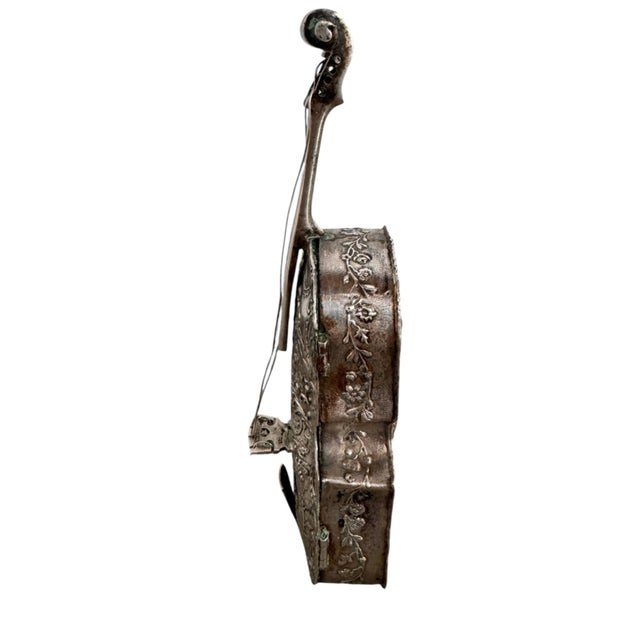 Traditional The 1880s Hanau Cello: A Virtuoso Repoussé Musical Miniature For Sale - Image 3 of 17