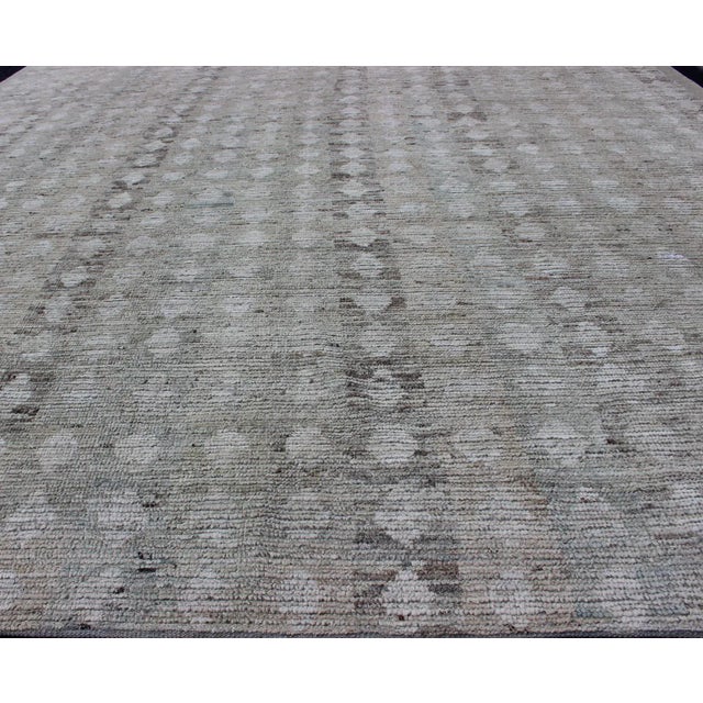 2010s Casual Modern Design Rug by Keivan Woven Arts, Light Green, 9'7 X 12' For Sale - Image 5 of 12