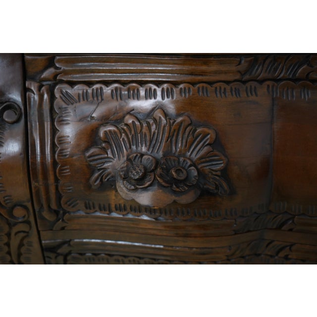 Italian Marble Top Commode Chest W. Carved Details For Sale - Image 11 of 12