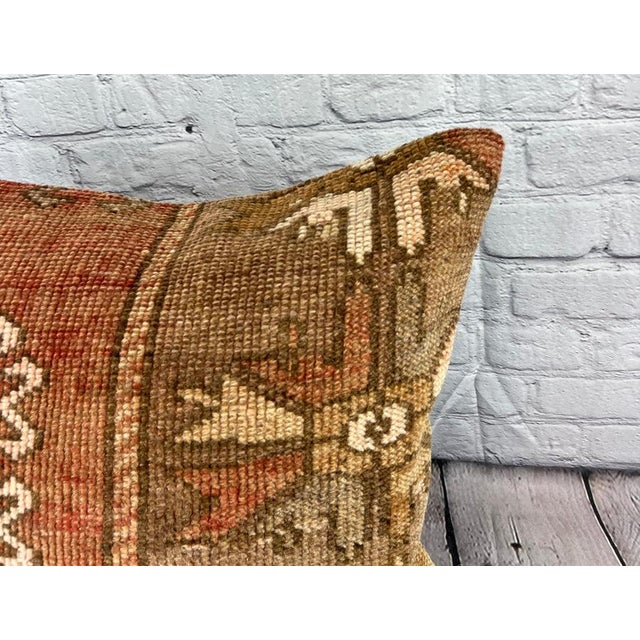 Turkish 20 x 20 Rug Pillow Whispering Winds Turkish Pillow Cushion Cover For Sale - Image 3 of 4