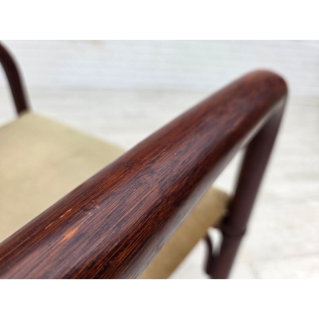 Scandinavian Armchairs with Furniture Velour and Bamboo, 1980s, Set of 2 For Sale - Image 13 of 18
