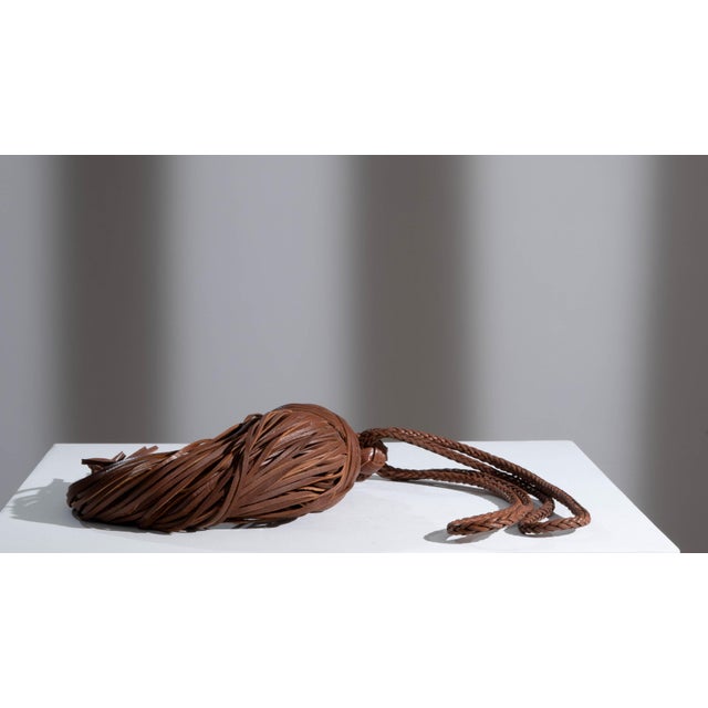 Early 21st Century Moroccan Leather Choucha Tassel - Dark Brown For Sale - Image 5 of 18