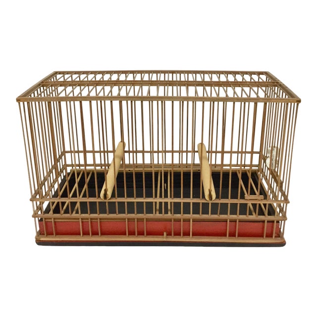 Vintage Japanese Bamboo Bird Cage Chairish