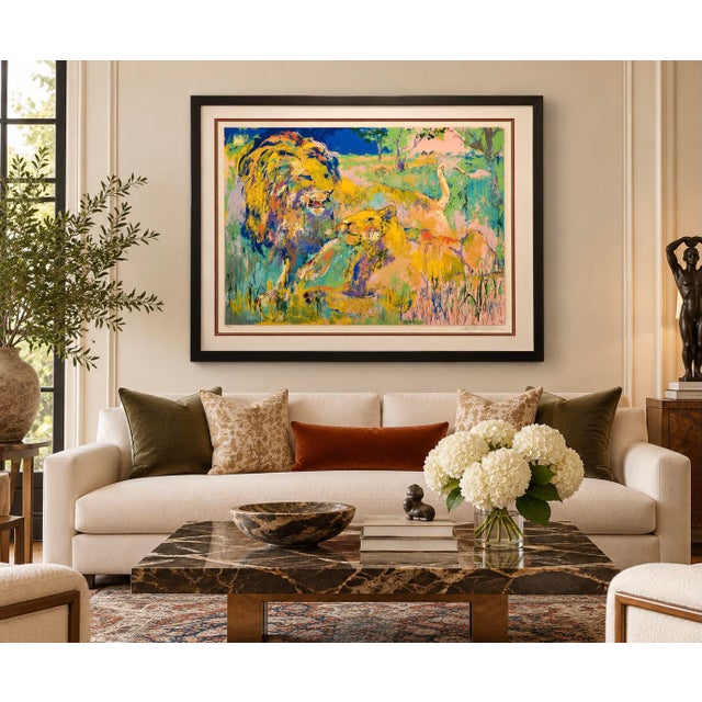 LeRoy Neiman – Lion Couple – 1981 Hand-Signed Limited Edition Serigraph 244/300 American Expressionist - Original limited-...