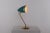1950s: Modernist lamp in brass and lacquered aluminum, equipped with a double ball joint system. H (when the reflector is...
