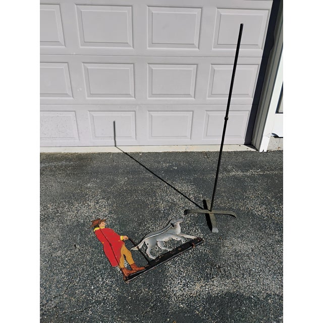 1930s Antique German Design Wrought Iron Weather Vane For Sale - Image 5 of 7