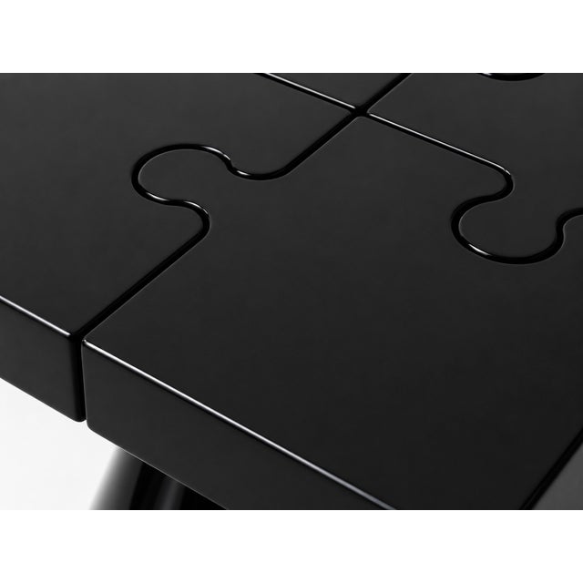 Popzlle Side Table in Black Lacquer by Alexandre Ligios For Sale - Image 4 of 5