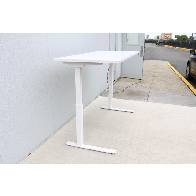 Knoll K. Stand Electric Height-Adjustable Rectangle White Table Desk For Sale - Image 10 of 18