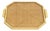 Octagonal Acrylic Glass, Wicker and Brass Serving Tray in the style of Christian Dior, Italy, 1970s For Sale