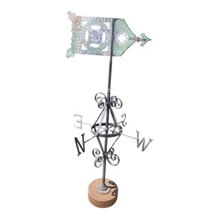 Antique Large Weathervane With Hand Painted Details For Sale