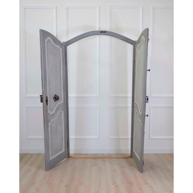 18th Century Painted Double-Sided Communication Door For Sale - Image 9 of 12