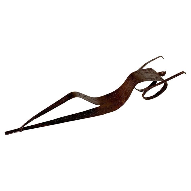Wrought Iron Sculpture of Lying Woman, 1970 For Sale - Image 6 of 6