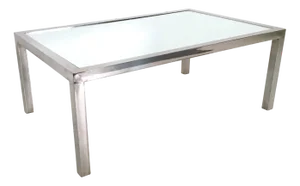 Vintage Steel Coffee Table attributed to Nanda Vigo, 1970s