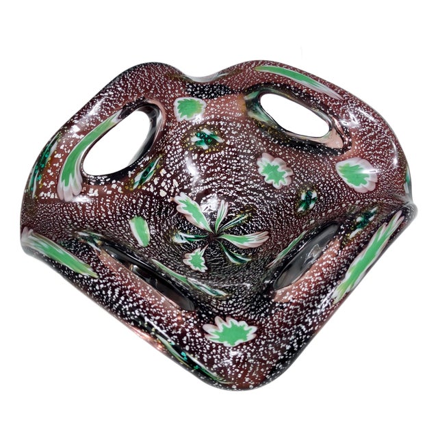 Vintage Brown Murano Glass Ashtray or Catchall from Fratelli Toso, 1960s For Sale