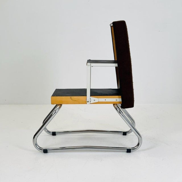 Mid-Century Ottoman with Chrome Details and Hidden Steps, 1960s For Sale - Image 10 of 11