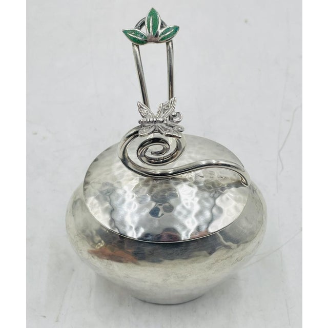 Vintage Emilia Castillo Taxco Creamer Pitcher, Covered Sugar Bowl & Spoon For Sale - Image 9 of 18