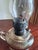 Metal Antique, 19th Century Glass Finger Lamp Chamber Lamp Brass Hornet Burner Clear Glass For Sale - Image 7 of 14