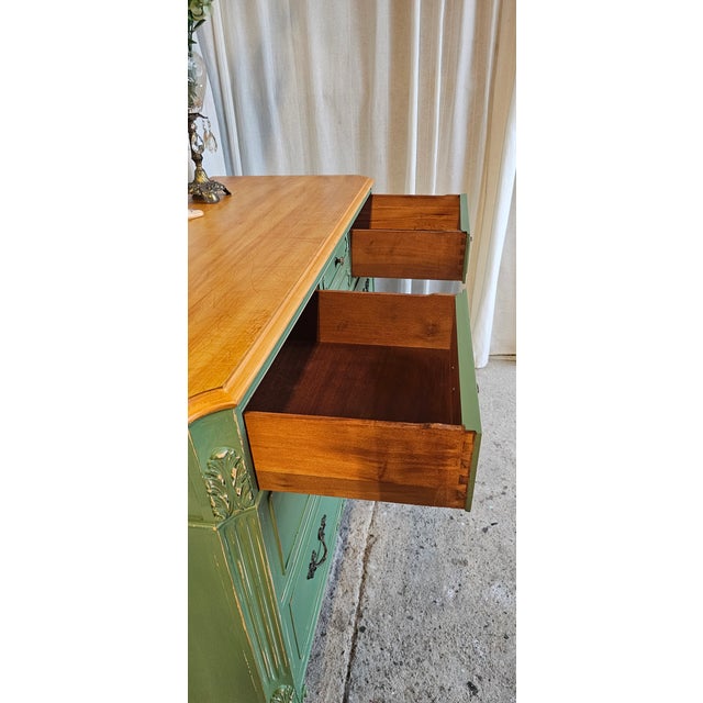 Green French Provencial Dresser, Circa 1930's, Louis XV Style For Sale - Image 18 of 18