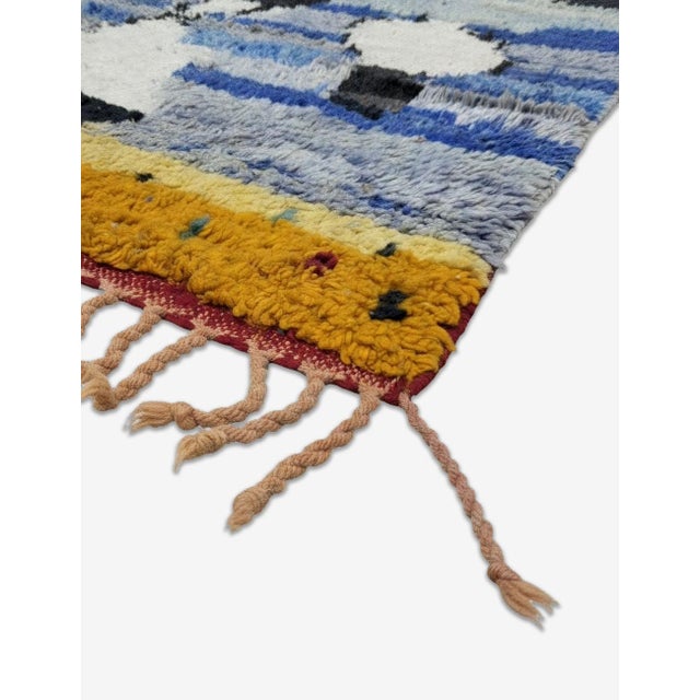 Abstract Moroccan Wool Rug - 8.5 X 6.9 Ft For Sale - Image 4 of 6