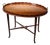 Antique Edwardian Style Mahogany Tray-Top Oval Coffee Table For Sale
