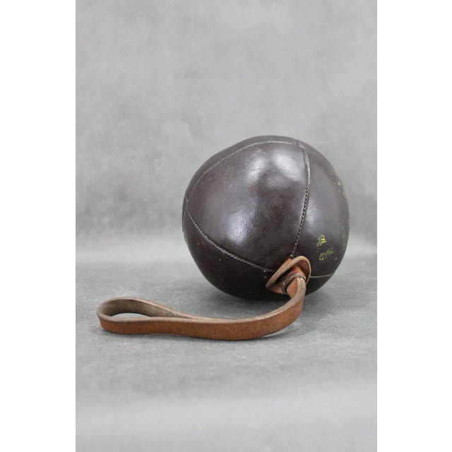 Leather Boxing Ball, Czechoslovakia, 1940s For Sale - Image 6 of 9
