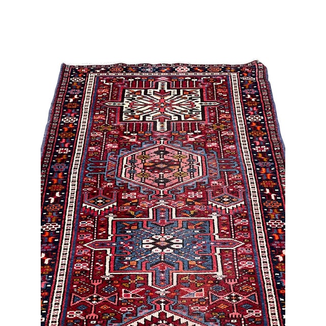 1980s Vintage Persian Karajeh Wool Runner Rug 2’8” X 11’2” For Sale - Image 5 of 5