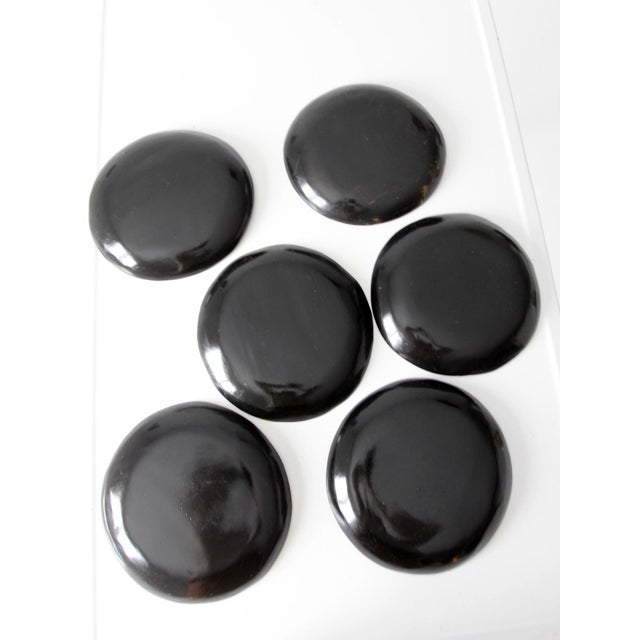 Mid-Century Modern Vintage Scandinavian Rosemaling Decorative Plates Set 6 For Sale - Image 3 of 11