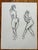Barbara Beck Figurative Nude Charcoal Sketch on Paper 1970s For Sale - Image 4 of 4