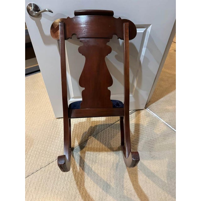 Antique Child-Size Wood Rocking Chair With Vase-Form Splat For Sale - Image 4 of 5