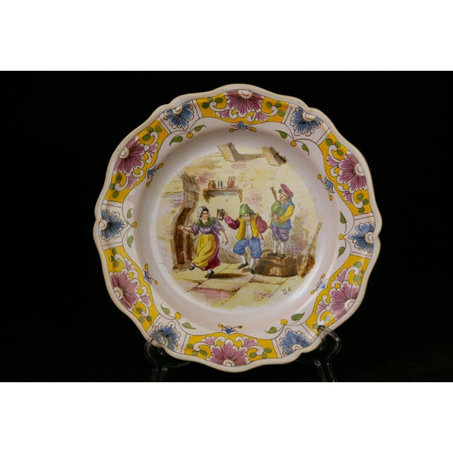 French 19thC. French Faience Plate, Lille France For Sale - Image 3 of 7