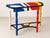 Contemporary 1960s One-of-a-Kind Hand-Painted Bauhaus-Inspired Console Table For Sale - Image 3 of 5