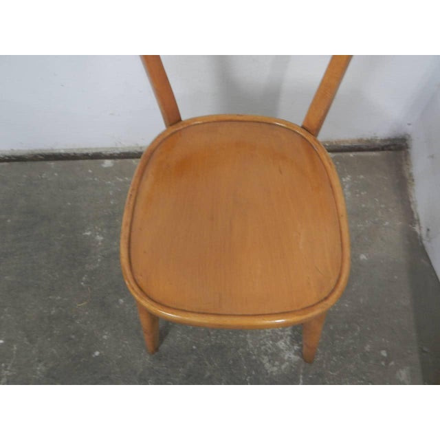 1970s Vintage Bistro Beech Chair, 1970 For Sale - Image 5 of 8