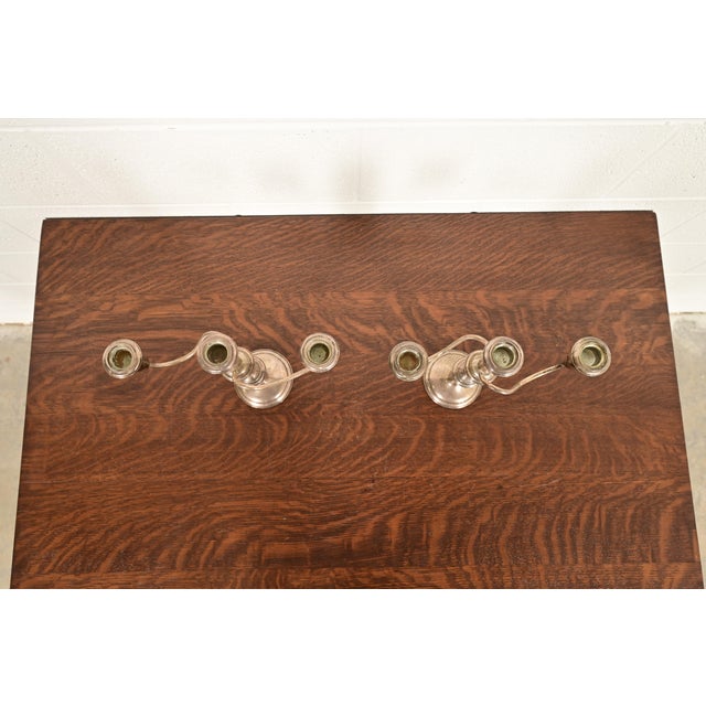 Mid 20th Century Tiffany & Co. Style Art Deco Sterling Silver Candelabras, Pair For Sale - Image 5 of 15