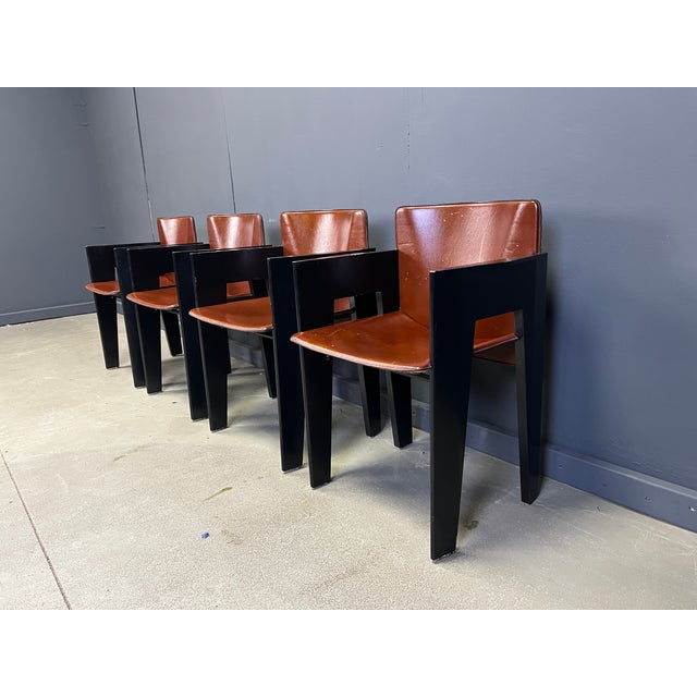 Vintage Armchairs by Arnold Merckx for Arco, 1980s, Set of 4 For Sale - Image 11 of 15