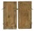 A rustic and primitive pair of solid mesquite and pine antique windows from Mexico. Handcrafted in the 19th century,...