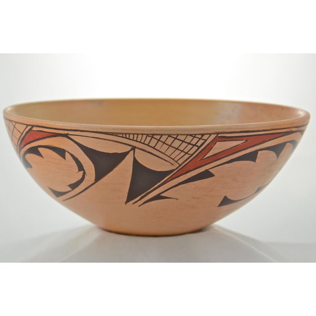 Hopi Style Hand-Coiled Golden Burnished Bowl For Sale In Chicago - Image 6 of 6