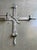 Vintage Hand-Forged Wrought Iron Mission Cross Candle Sconce Spanish Colonial Wall Art Jan Barboglio Attr. For Sale In Las Vegas - Image 6 of 9