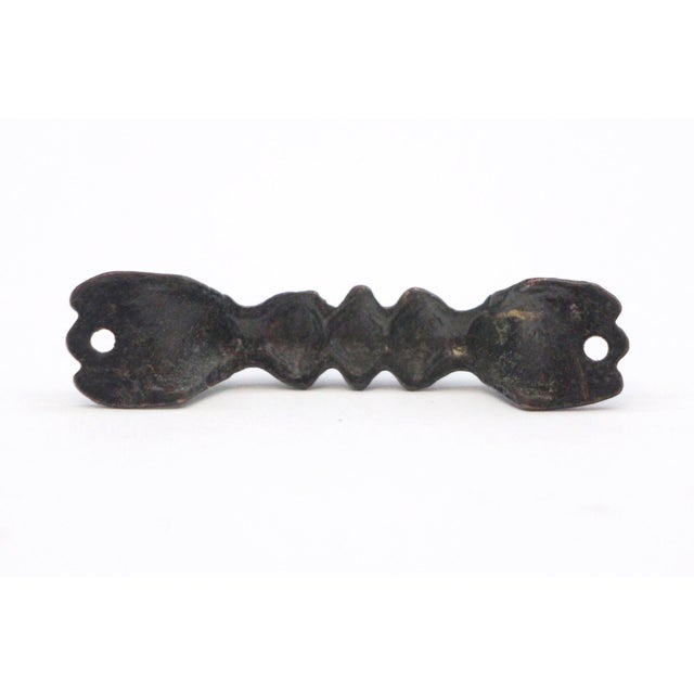 Vintage 1.625 In. Brass Drawer Flat Bridge Pull For Sale - Image 4 of 4