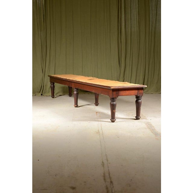 Wood Victorian Country House Stained Pine Ottoman, 1880s For Sale - Image 7 of 8