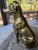 Metal Midcentury Solid Brass Sitting Dog Statue For Sale - Image 7 of 11