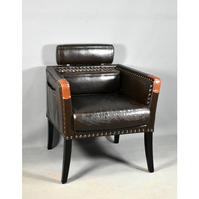 Mid-Century French Lounge Chair in Leatherette, 1960s For Sale - Image 14 of 15