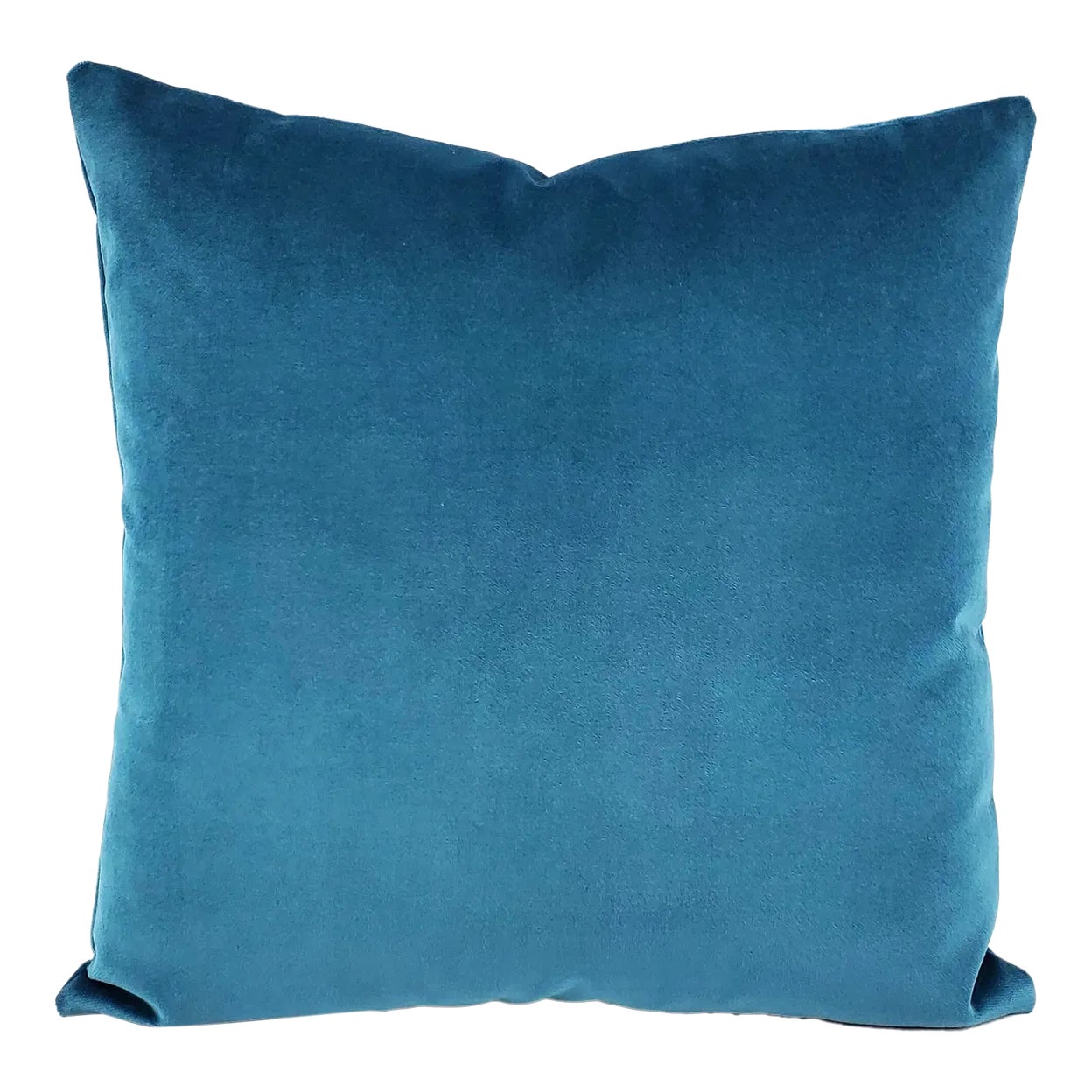 Contemporary Bright Blue Velvet Pillow Cover Chairish