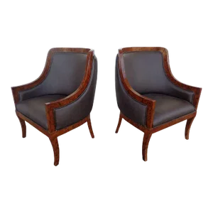 Art Deco Style Lounge Chairs - A Pair