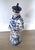 A Chinese Blue and White statuette of Emperor or Figure of Official in Dragon Robe; possibly an Emperor judging by the...