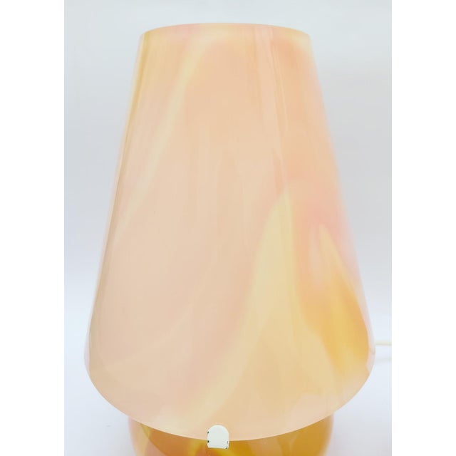 Beige Italian Pink Murano Glass Lamps, 1980s, Set of 2 For Sale - Image 8 of 13