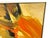 1960s Vintage MCM Large 47" Orange Abstract Modern Painting Signed Harris For Sale - Image 4 of 12
