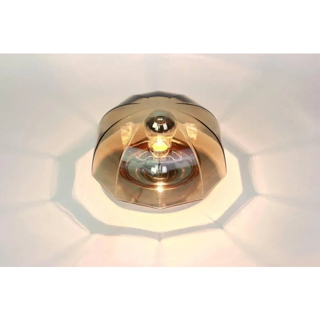 1960s Smoked Glass Sconces from Hillebrand, Germany, 1960s, Set of 2 For Sale - Image 5 of 6