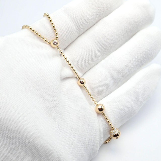 Metal Cartier Draperie de Decollate 18k Yellow Gold Diamond Necklace For Sale - Image 7 of 9
