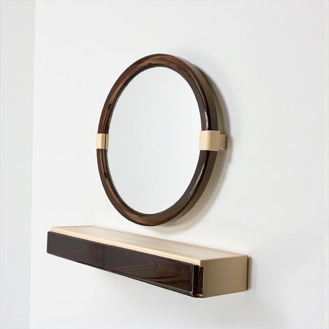 French Space Age Wall Mirror with Shelf and Drawers from Allibert, 1970s, Set of 2 For Sale - Image 13 of 13