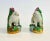 Antique White Staffordshire Vases Antique Sheep and Ram - A Pair For Sale - Image 8 of 9